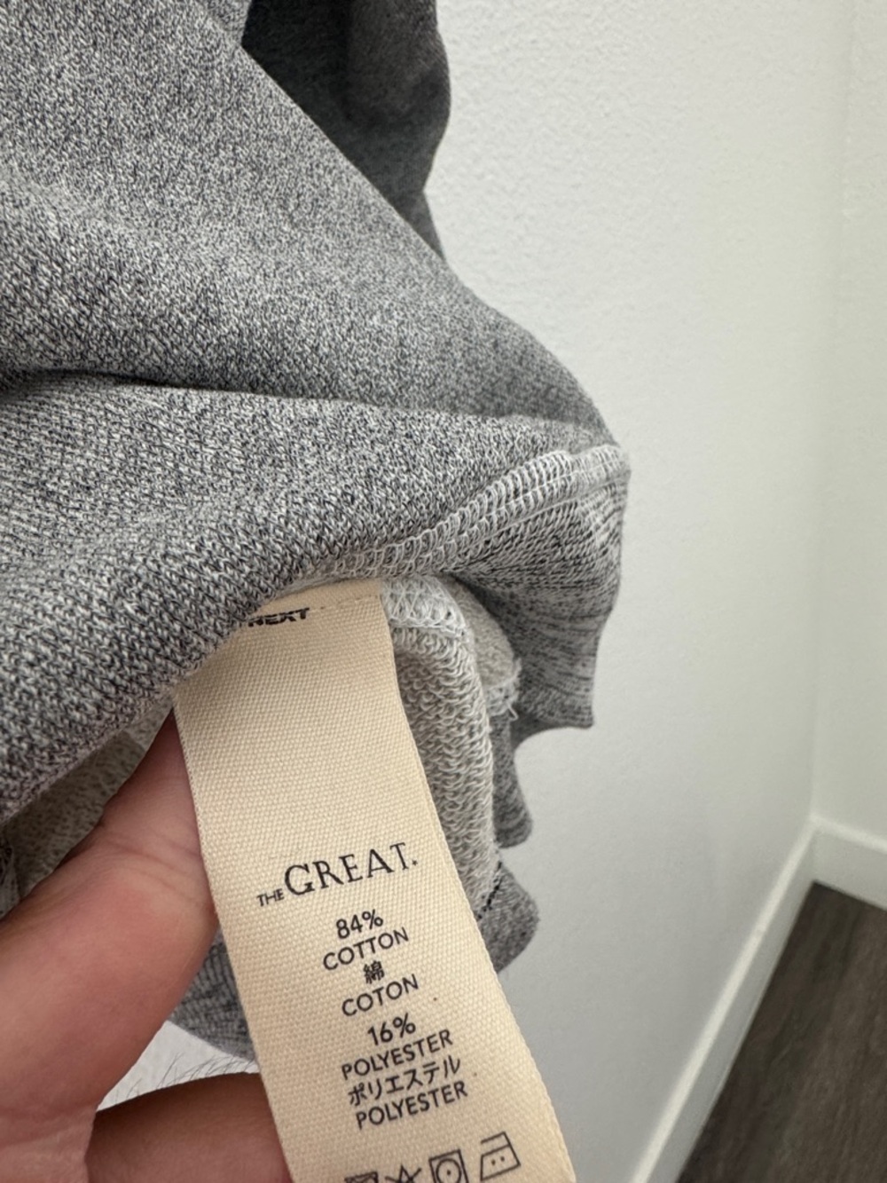 The Great. The College Sweatshirt NWT Sweater Merry Christmas Grey 1 Small RARE - Picture 7 of 8